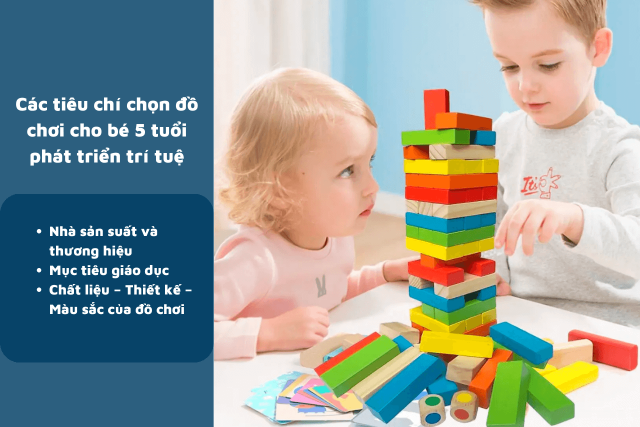 Các tiêu chí chọn đồ chơi cho bé 5 tuổi phát triển trí tuệ
