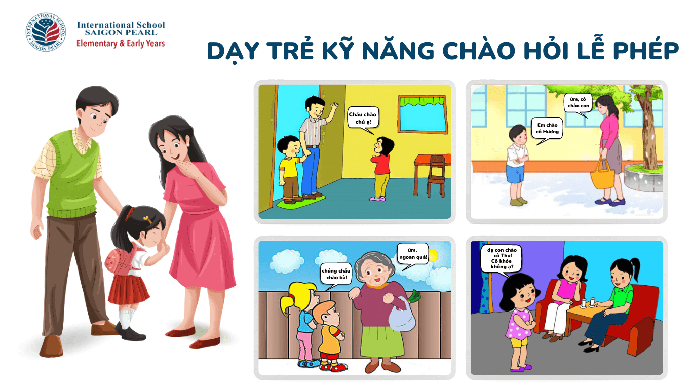 dạy trẻ kỹ năng chào hỏi